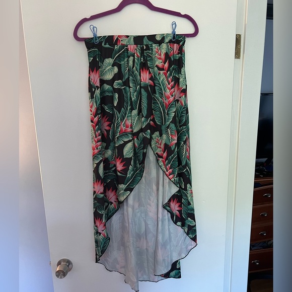 High low tropical print skirt - Picture 1 of 3